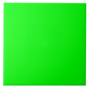 Modern Solid Bright Apple Green Ceramic Tile