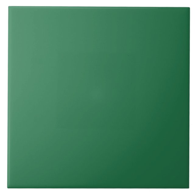 Modern Solid Forest Green Ceramic Tile (Front)