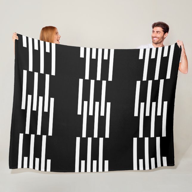 Modern solid geometric shapes pattern 2 fleece blanket (In Situ)