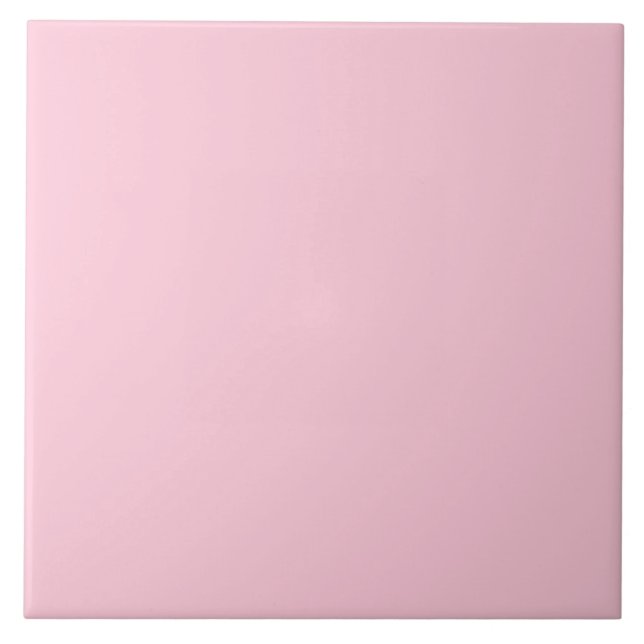 Modern Solid Light Pink Ceramic Tile (Front)
