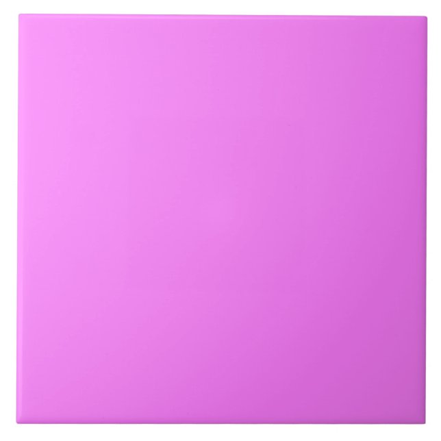 Modern Solid Light Pink Magenta Ceramic Tile (Front)