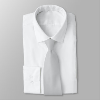 Modern Solid Minimal Light Grey Black Monogram Tie