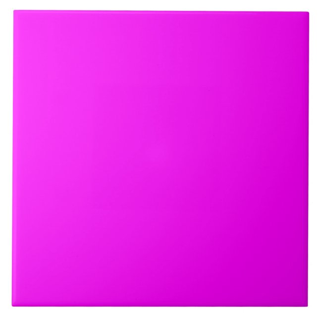 Modern Solid Pink Magenta Ceramic Tile (Front)