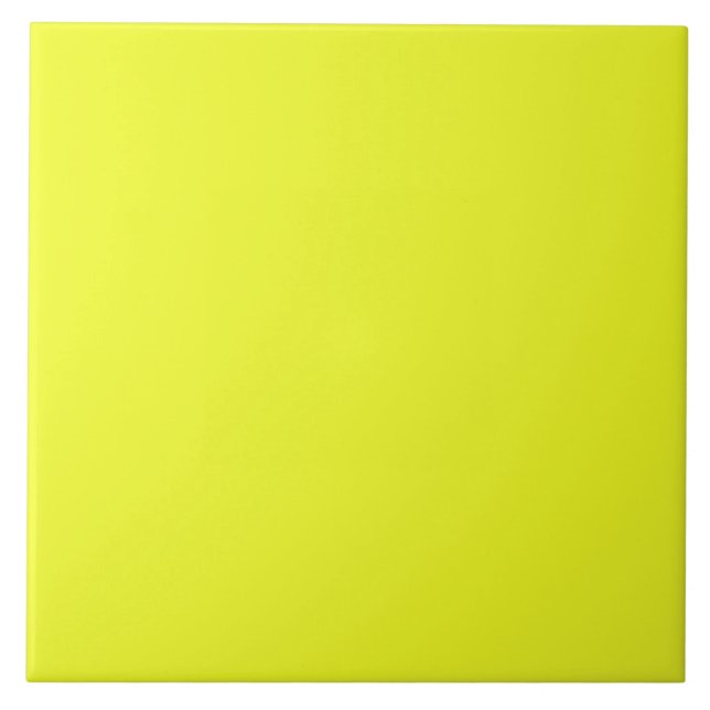 Modern Solid Yellow Ceramic Tile (Front)