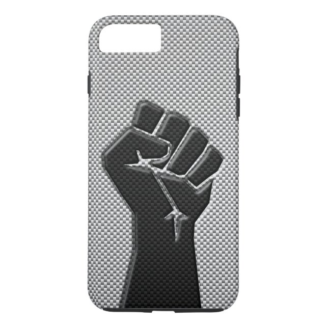 Modern Solidarity Fist in Carbon Fibre Style Case-Mate iPhone Case (Back)