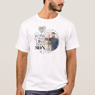 Modern Son , grandson Birthday Typography Photo T-Shirt