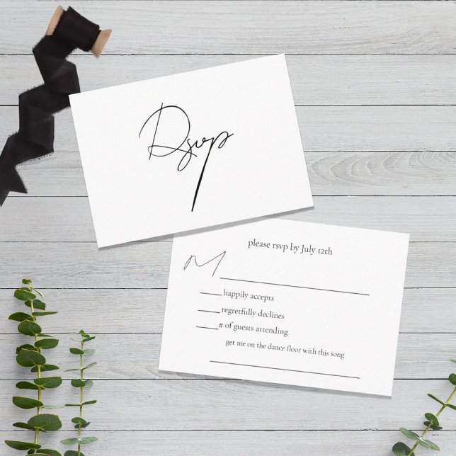Modern Song Request RSVP Enclosure Card (Creator Uploaded)
