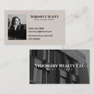 Modern Sophisticate Sleek Building Elegance Clean Business Card