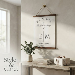Modern Sophisticated Birthday Celebration Tapestry