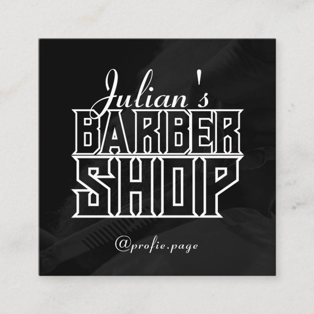 Modern sophisticated elegant  square business card (Front)