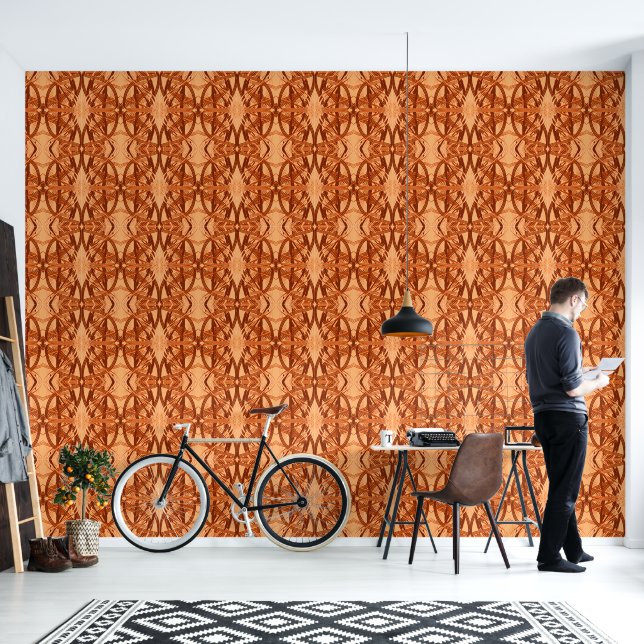 Modern Sophisticated Intertwined Minimalist Tubes Wallpaper (Living Room)