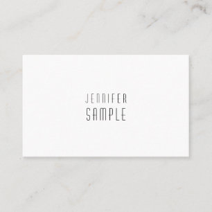 Modern Sophisticated Minimal Fine Plain Simple Business Card
