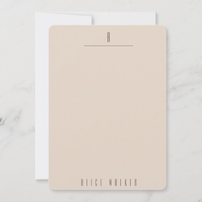 modern sophisticated monogram card (Front)