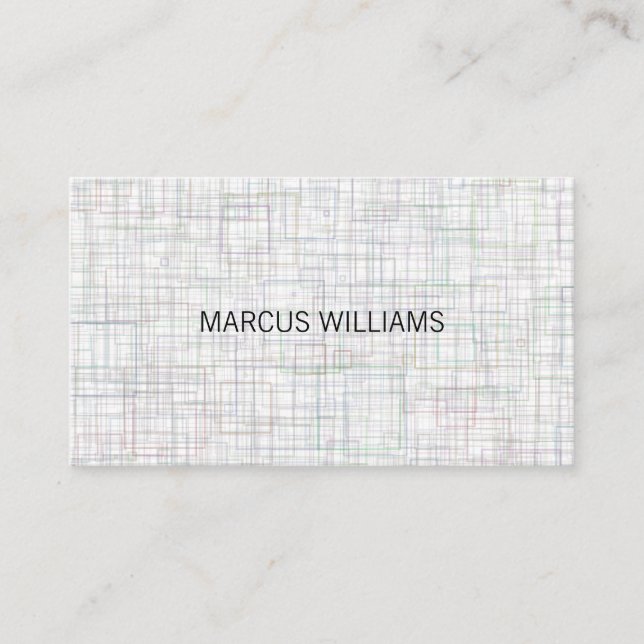 Modern Sophisticated / Pattern Artistic Business Card (Front)