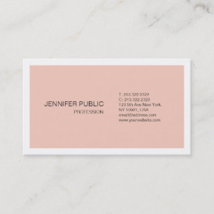 Modern Sophisticated Sleek Design Trendy Plain Business Card