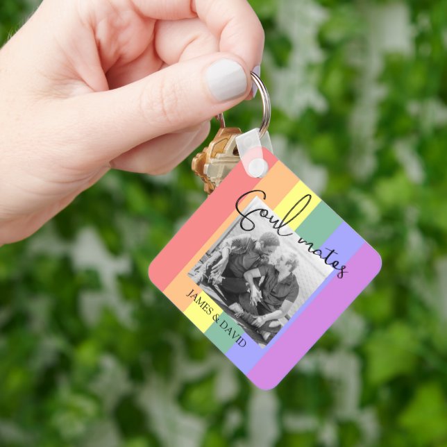 Modern Soulmates LGBT Photo Key Ring (Hand)