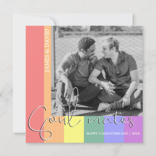 Modern Soulmates LGBT Photo Valentines Day Card