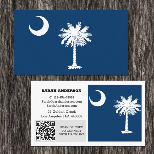 Modern South Carolina Business Card, Flag / USA Business Card (Creator Uploaded)