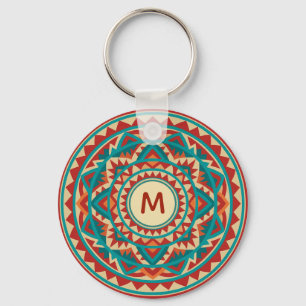 Modern Southwest Mandala Key Ring