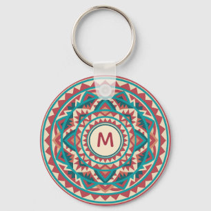 Modern Southwest Mandala Key Ring