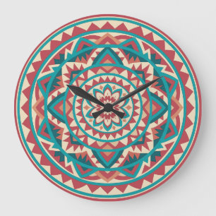 Modern Southwest Mandala Large Clock