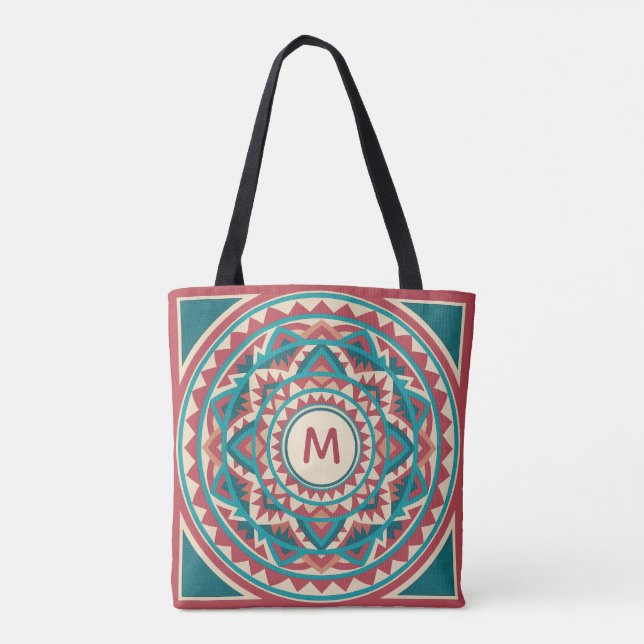 Modern Southwest Mandala Tote Bag (Back)
