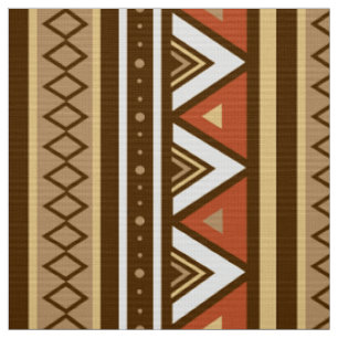 Modern Southwestern Geometric, Brown, Tan & Rust Fabric