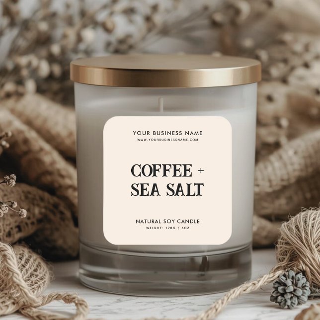 Modern soy wax candle product label (Creator Uploaded)