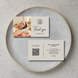 Modern Spa Massage Therapist Thank You Card