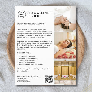 Modern Spa Wellness White Promotional Business  Flyer