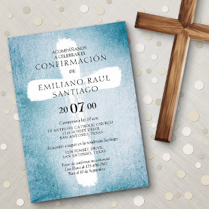 Modern Spanish Confirmation Invitation