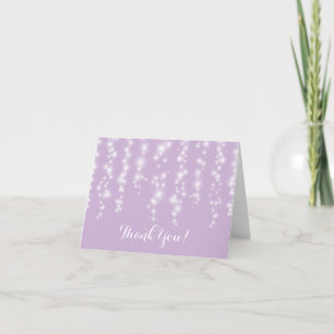 Modern Sparking twinkle lights Thank You Note Card