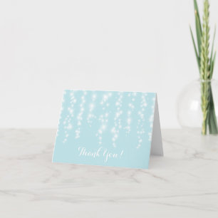 Modern Sparking twinkle lights Thank You Note Card