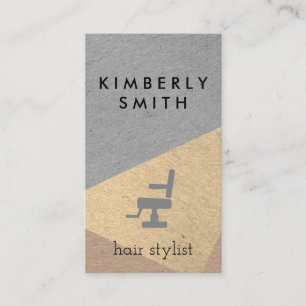 Modern Speckled Colour Blocks Salon Chair Business Card