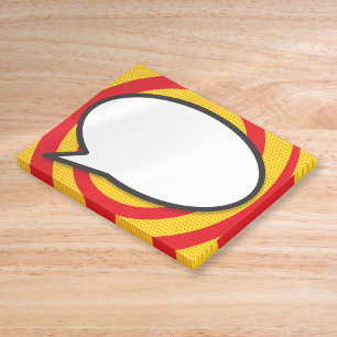 Modern Speech Bubble Funny Comic Book Post-it Notes