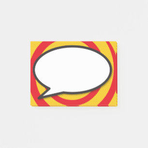 Modern Speech Bubble Funny Comic Book Post-it Notes