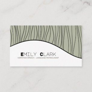 Modern speech therapist language pathologist business card
