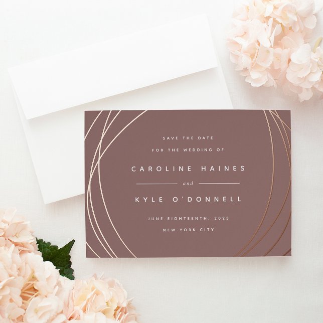 Modern Spheres | Foil Save the Date Card (Creator Uploaded)