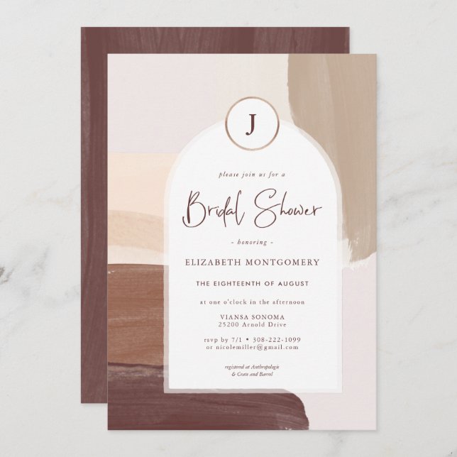 Modern Spiced Terra Cotta | Bridal Shower Invitation (Front/Back)