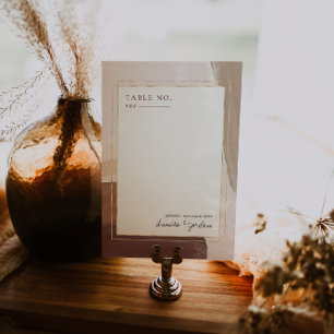 Modern Spiced Terracotta Table Number Card