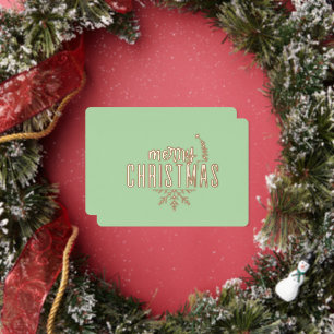 Modern Spiral Christmas Tree Merry Christmas Rose  Foil Holiday Card