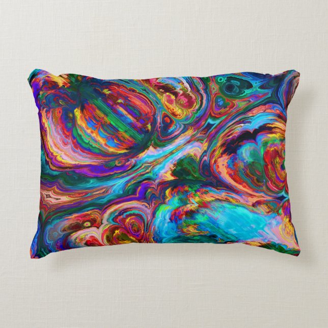 Modern Splash of Paints Decorative Cushion (Front)