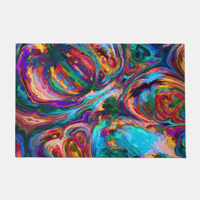 Modern Splash of Paints Doormat (Front)