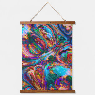 Modern Splash of Paints Hanging Tapestry