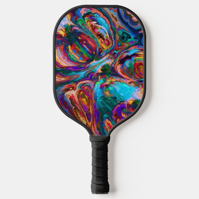 Modern Splash of Paints Pickleball Paddle (Front)