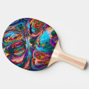 Modern Splash of Paints  Ping Pong Paddle
