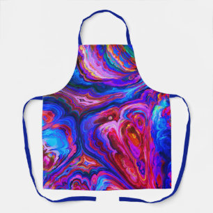 Modern Splash of Purple Hue Paints Apron