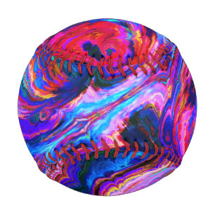 Modern Splash of Purple Hue Paints Baseball