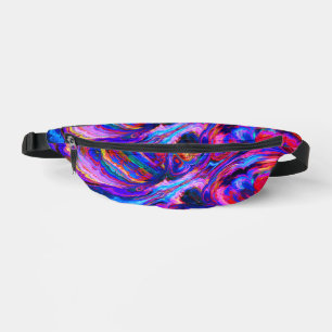 Modern Splash of Purple Hue Paints Bum Bags