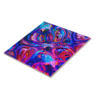 Modern Splash of Purple Hue Paints Ceramic Tile